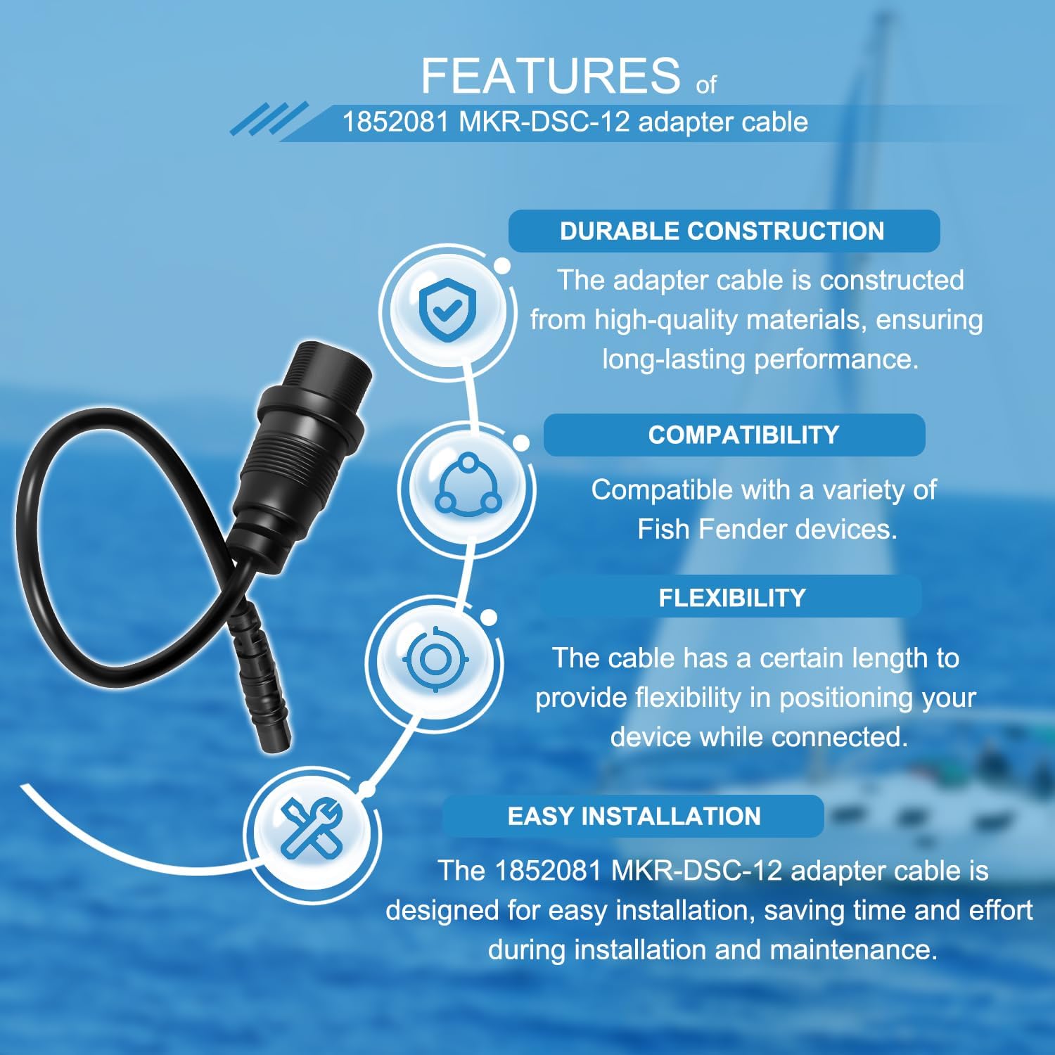 1852081 Câble adaptateur MKR-D - Fish Finder avis et prix